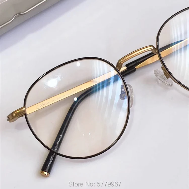 B Titanium Glasses Frame Women Retro Round Prescription Eyeglasses Vintage Myopia Optical Amber EyeGlasses for Men | Аксессуары для