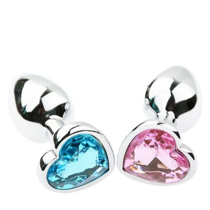 100% Handmade Heart Small Anal Plug Booty Beads Stainless Steel+Crystal Jewelry Sex Toys Adult Products Butt For Women Man | Красота и