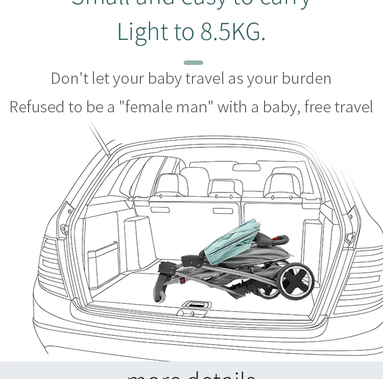 Baby stroller children's lightweight folding umbrella car newborn can sit reclining baby portable shock absorber trolley