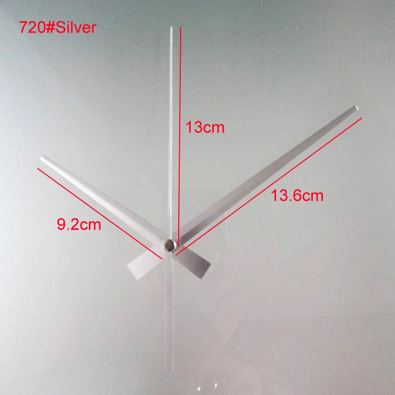 Часы с валом S длинные руки 720 # серебро (только руки) металлические алюминиевые