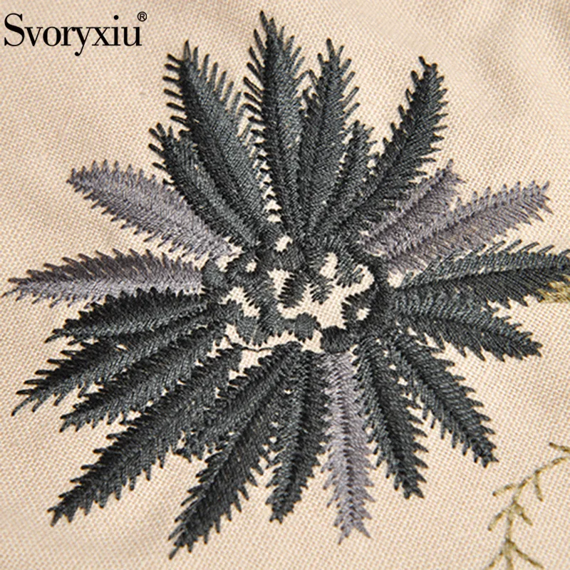 Женское платье с вышивкой Svoryxiu разноцветное винтажное вечернее средней длины из