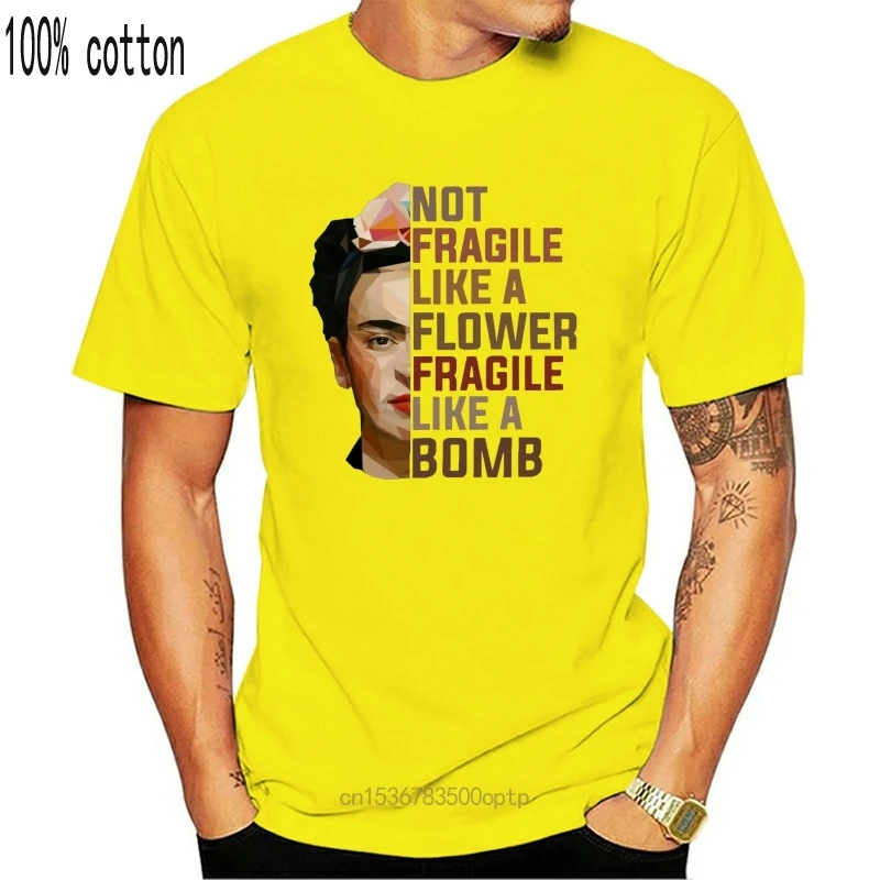 

Men Funny T Shirt Fashion tshirt Not Fragile Like A Flower She Was Fragile Like A Bomb Girl Version Women t-shirt