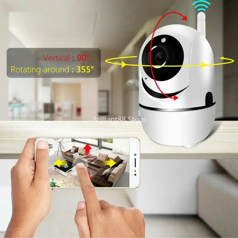 

720P Cloud IP Camera, Auto Tracking Security Camcorder, WiFi, Baby Monitor, Indoor Night Vision, Home Surveillance