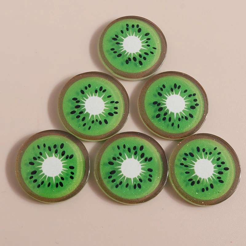 10 шт. милый пластиковый мультяшный плоский Кабошон из каучука с рисунком фруктов