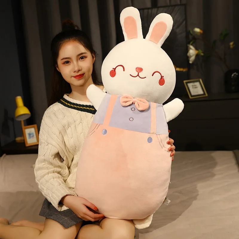 

60cm/80cm New Fat Soft Elephant Plush Toy Stuffed Cartoon Animal Rabbit Doll Sleep Boyfriends Long Pillow Cushion Birthday Gifts