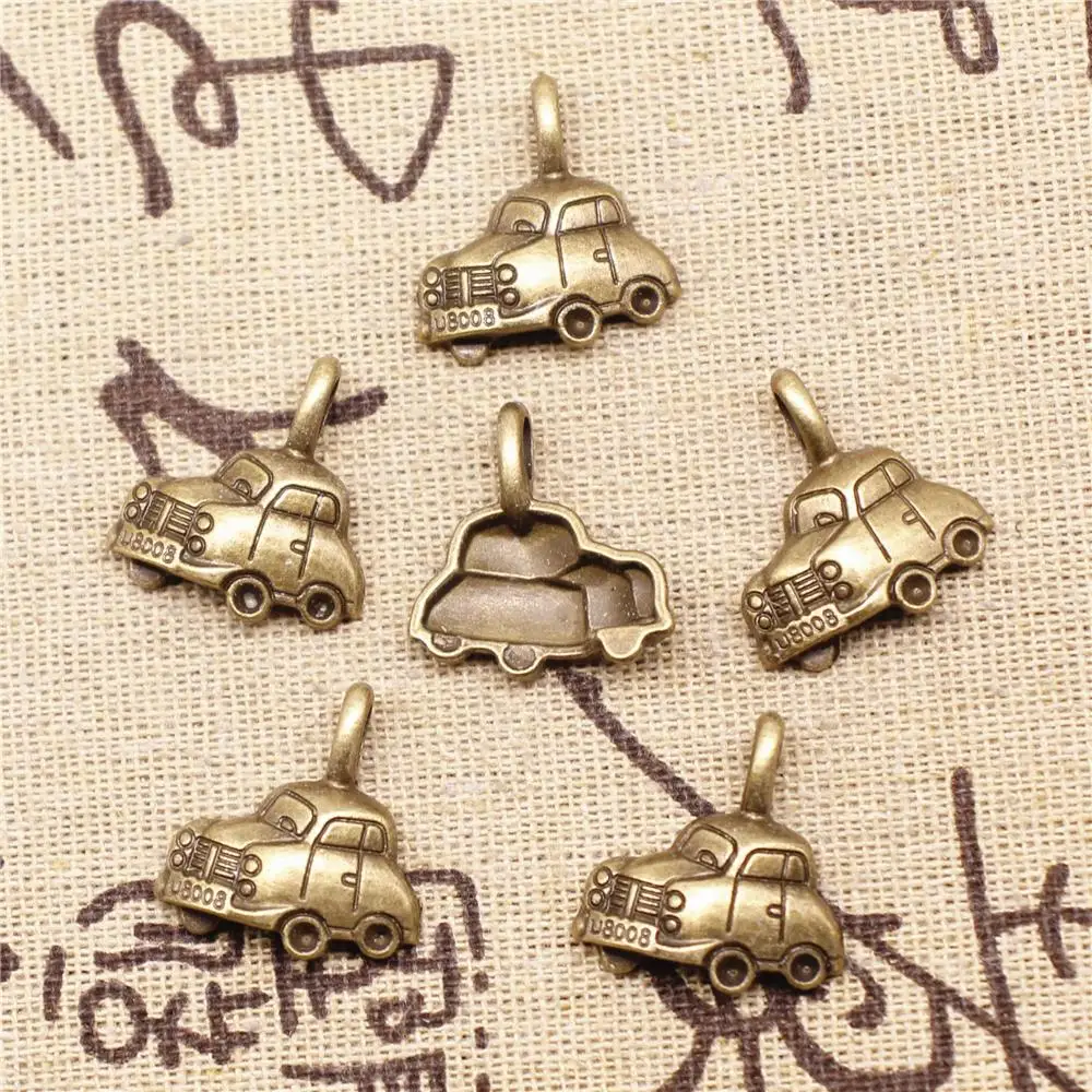 

Supplies For Jewelry Making 10pcs 20x20mm Antique Bronze Color Car Charms