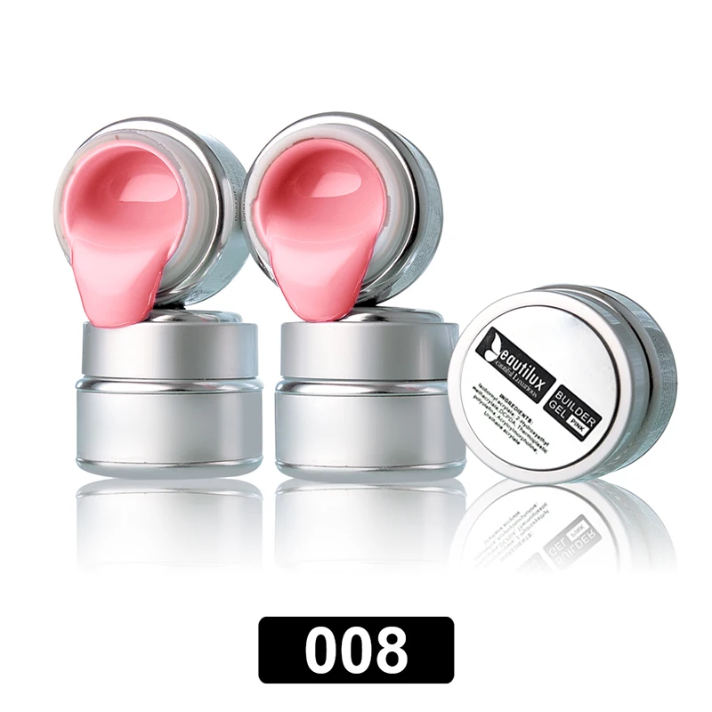 Розовый прозрачный молочный Камуфляжный УФ гель для самостоятельного