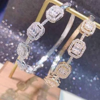 hibride luxury women hot trendy style gold color big aaa cz crystal bracelets bangles for party gift nigeria bijoux femme b 39