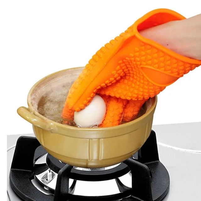 

Food Grade Heat Resistant Silicone Kitchen Barbecue Oven Glove Cooking BBQ Grill Glove Oven Mitt Baking Glove