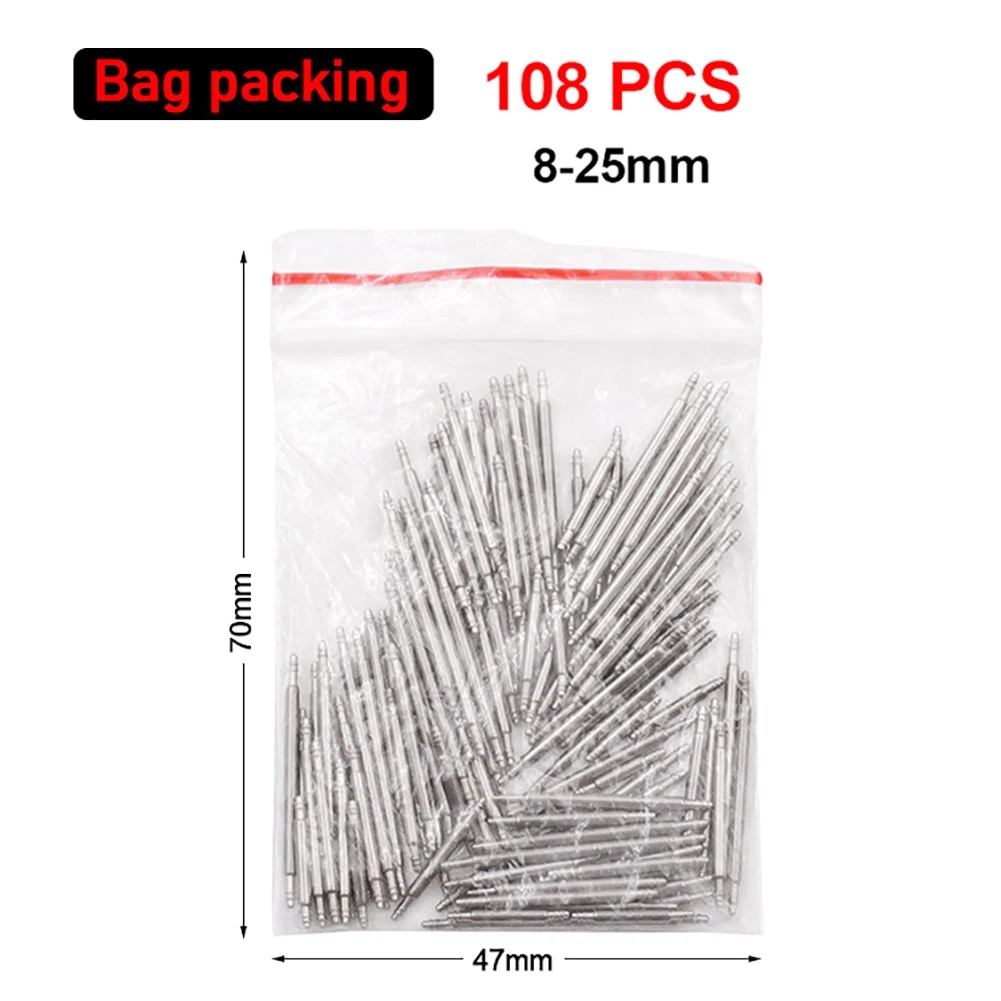 108 шт. Пружинные стержни из нержавеющей стали двойная бахрома для ремешка часов