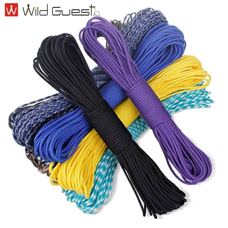 

Length 50 M Dia: 2mm Solid Parachute Cord Lanyard Rope Mil Spec Type One Strand Climbing Camping Survival Equipment Paracord