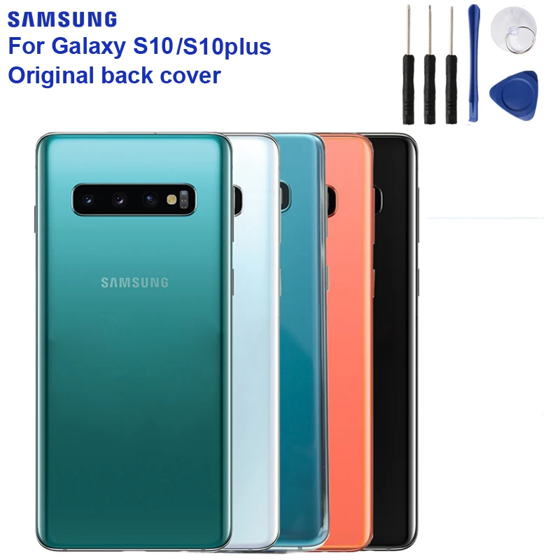 Задняя крышка для Samsung S10X задняя из стекла с аккумулятором S10 Plus защитная телефона