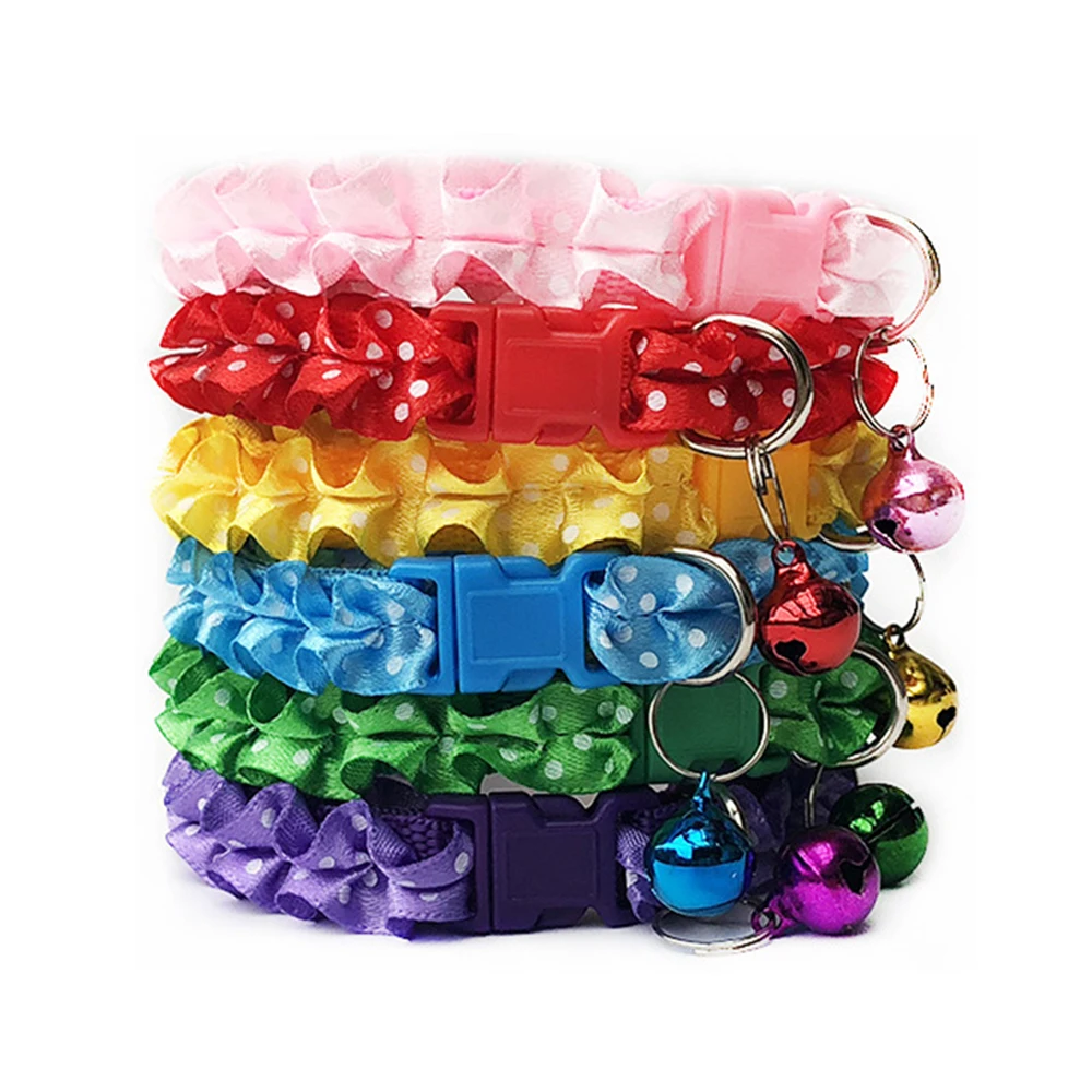 

Регулируемый Собачий Ошейник, ошейник для собак, Пряжка для щенков, ремешок на шею для собак, ошейник с колокольчиком для питомца, плиссиров...