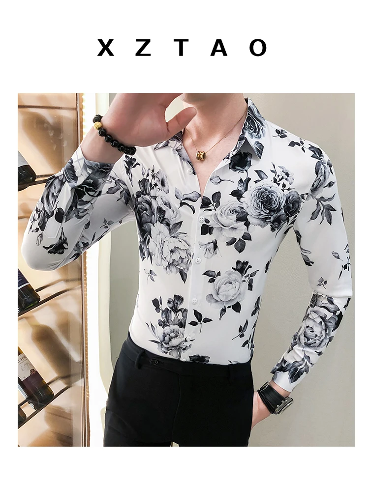 Camisas hombre, новинка, мужская рубашка с длинным рукавом, подходит ко всему, Зимние Теплые повседневные рубашки для мужчин, смокинг для ночного клуба, для мужчин, 3xl