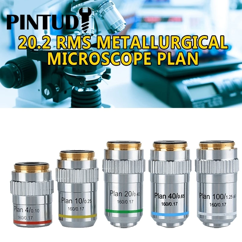 Металлургический Биологический микроскоп 20 2 мм RMS ахроматический объектив 4X 10X 40X