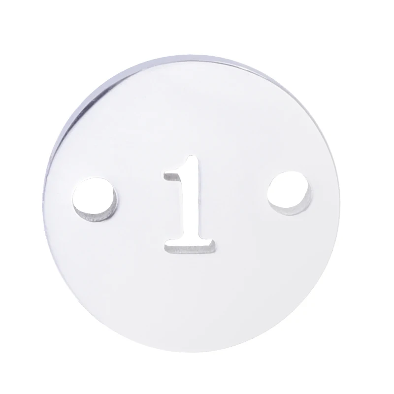 

10pcs/Lot Stainless Steel Minimalism Digital Number 0-9 Charms Connector Making Women Bracelet Necklaces Birthday Gift Jewelry