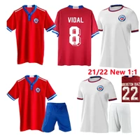 new chile 21 22 high quality man camiseta soccer jersey t shirt home away red white medel alexis arturo vidal eric pulgar