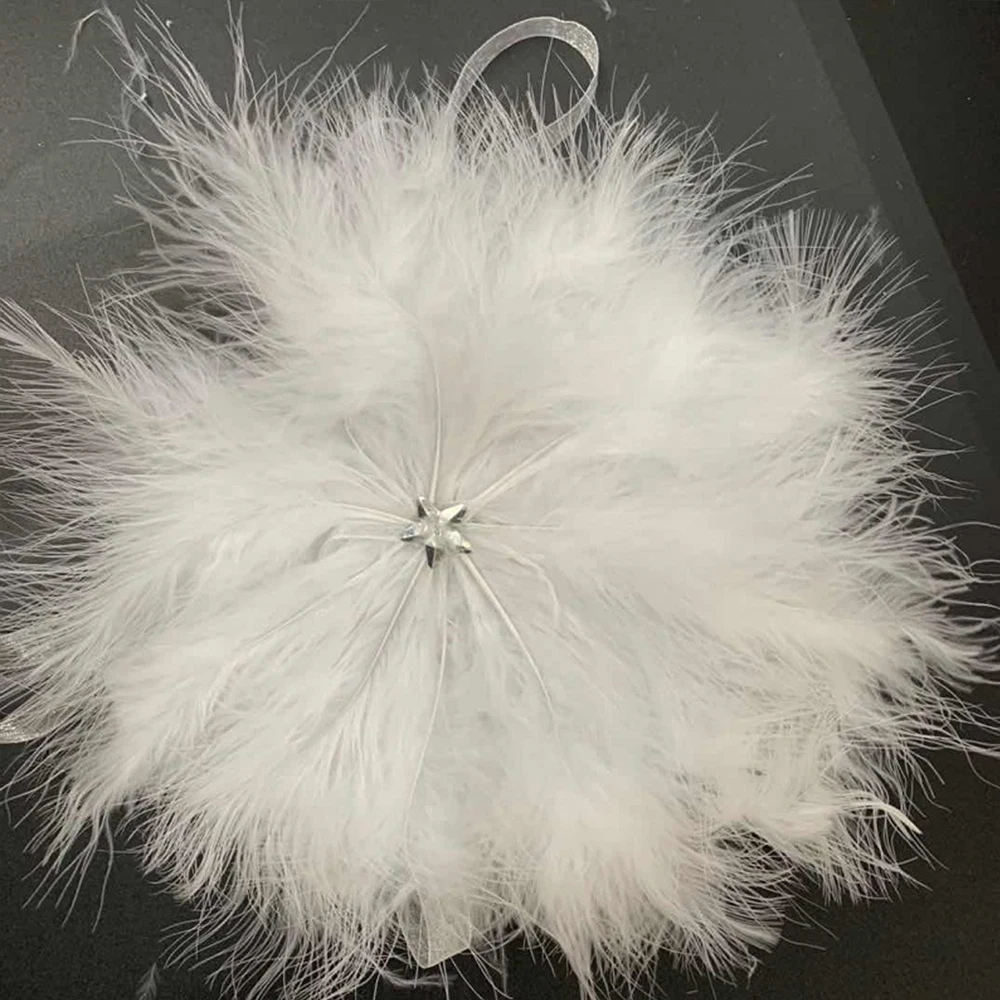 

10Pcs New Year Feather White Star Pendant New Year Christmas Party Decoration Christmas Tree Ornament Diy Christmas