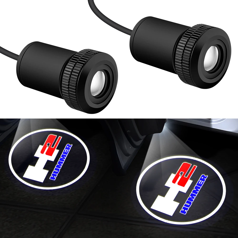 

2pcs/lot LED Laser Courtesy Light Car Badge Emblem Light For Hummer H2 H3 H1 HX Hummer Car Door Light Hummer Decoration Lamp