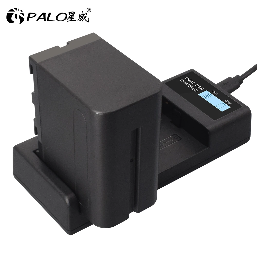 WEIHE 7200 мАч NP F970 NP-F960 Батарея batterias + Сверхбыстрые скорости ЖК-дисплей двойной