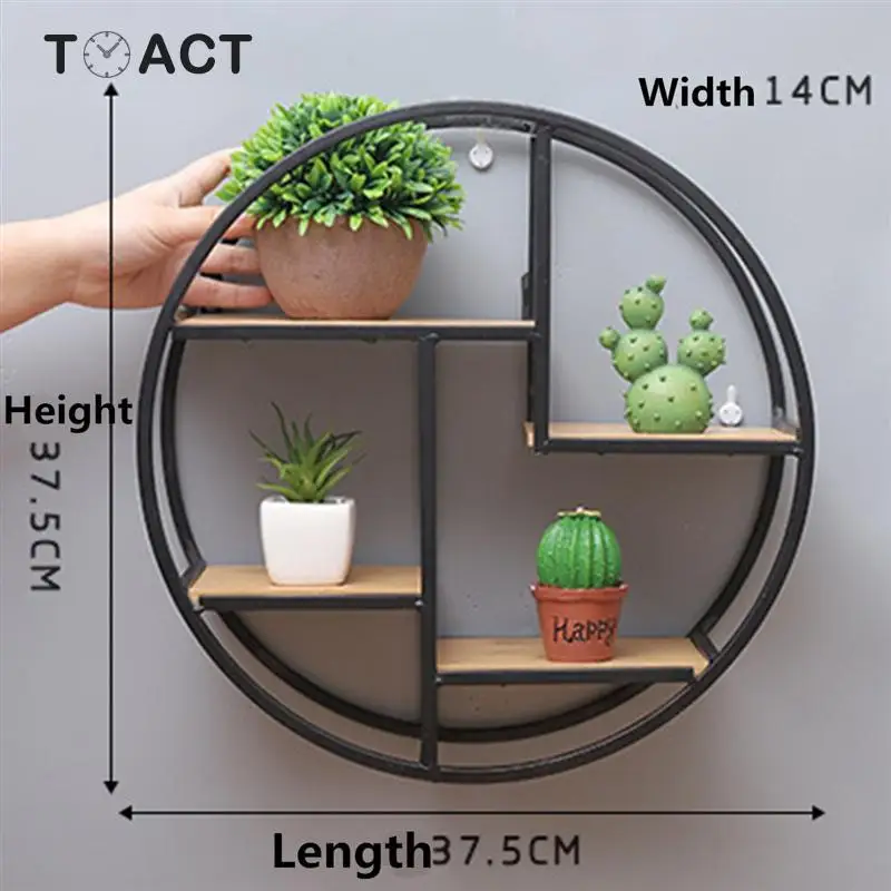 Железная полка круглая плавающая для буфета гостиной спальни кухни прихожей