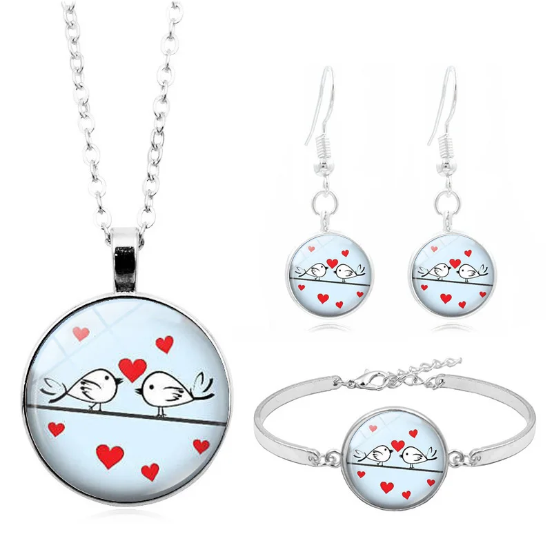 Влюбленными птицами на художественной фотографией кабошоны разрисованные