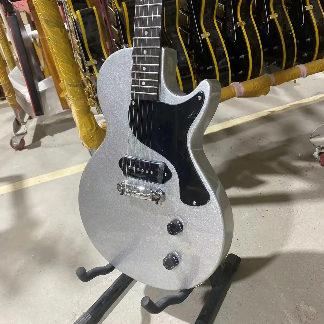 LP Studio Electric Guitar Version Silver Painting P90 Pickups Rosewood Fingerboard Free Shipping |