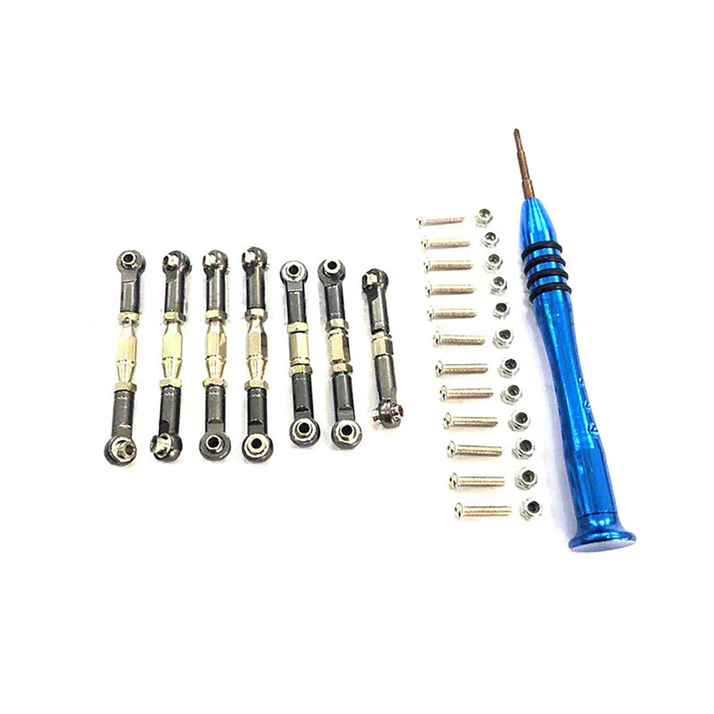 

Servo Linkage Pull Rod Adjustable Lever Steering Tie Rod Set for 1/14 WLtoys 144001 RC Car Parts Accessories