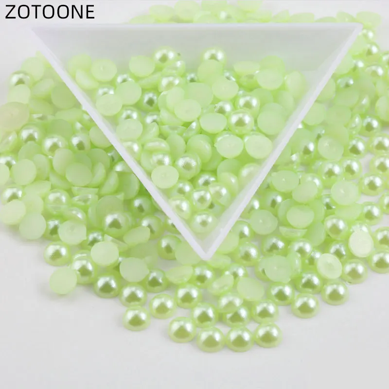 ZOTOONE стразы из пластика ABS пластик половина круглая жемчужная бусина DIY Стразы для