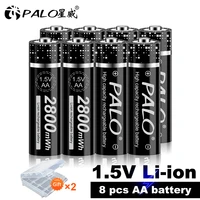 2 16pcs 1 5v aa rechargeable battery 2800mwh li ion lithium liion li ion 1 5 volt aa 2a batteries for toys camera flashlight
