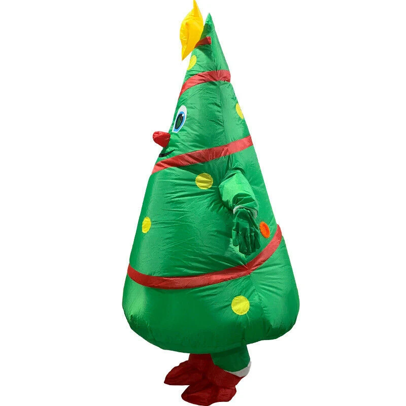 Newly Inflatable Christmas Tree Costume Adults Blow Up Suit Halloween Party Cosplay Mascot m99 |