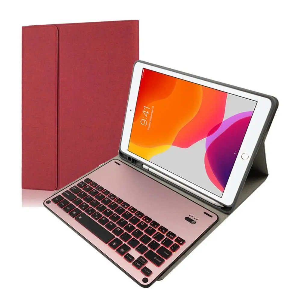 Тонкий дизайнерский чехол для i Pad 7th Gen 10 2 дюймов 2019 с подсветкой клавиатуры