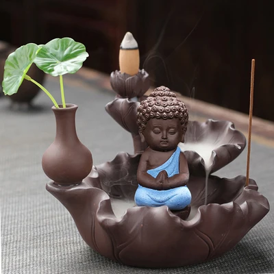 

Backflow Incense Burner Charcoal Candle Holders Gothic Decor Waterfall Incense Burner Incienso Quemador Home Decoration AB50XX