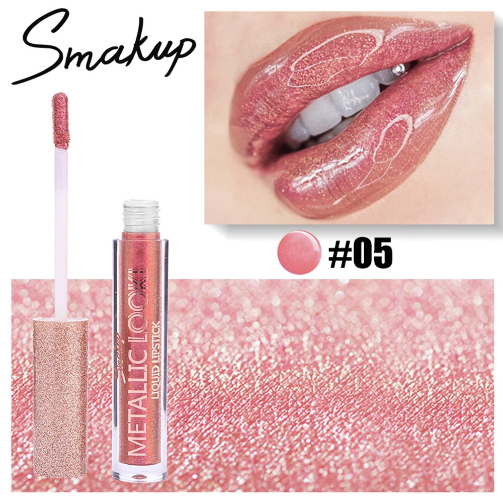 05 SMAKUP 8 цветов Блеск для губ длительный увлажняющий сексуальный прозрачный блеск для губ жемчужная жидкая помада для губ Губная помада Водонепроницаемая оттенок TSLM1 - Цвет: 05