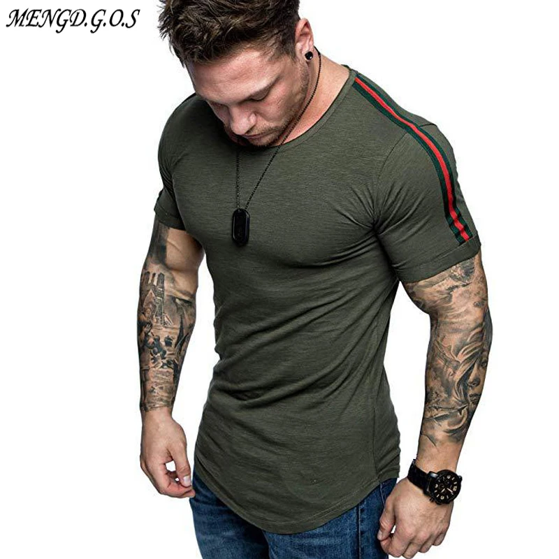 Уличная одежда однотонная мужская футболка для бега летняя фитнес рубашка с