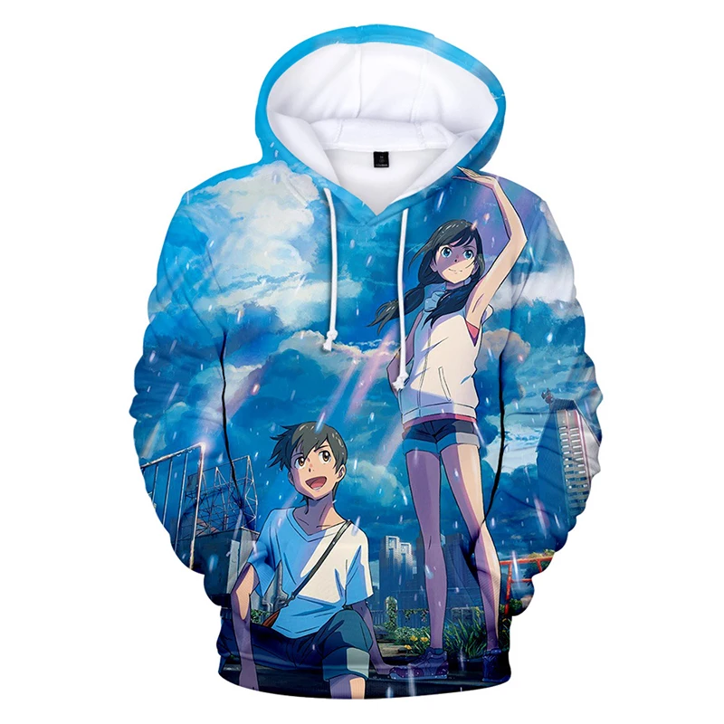 

2021 New Anime Weathering With You Printed 3D Hoodie Fashion Sweatshirt Plus Size Trendy Hoddies Oversized