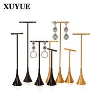 earring rack wrought iron jewelry metal t shaped display rack factory direct sales creative photo home counter jewelry rack