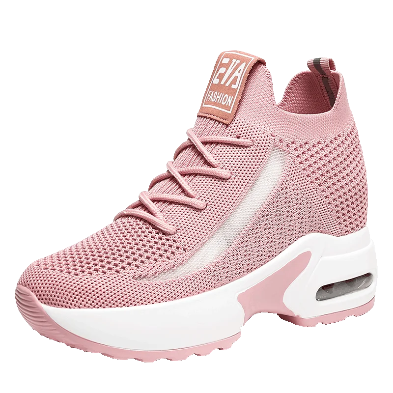 Летняя женская обувь на высоком каблуке Женская повседневная Уличные кроссовки