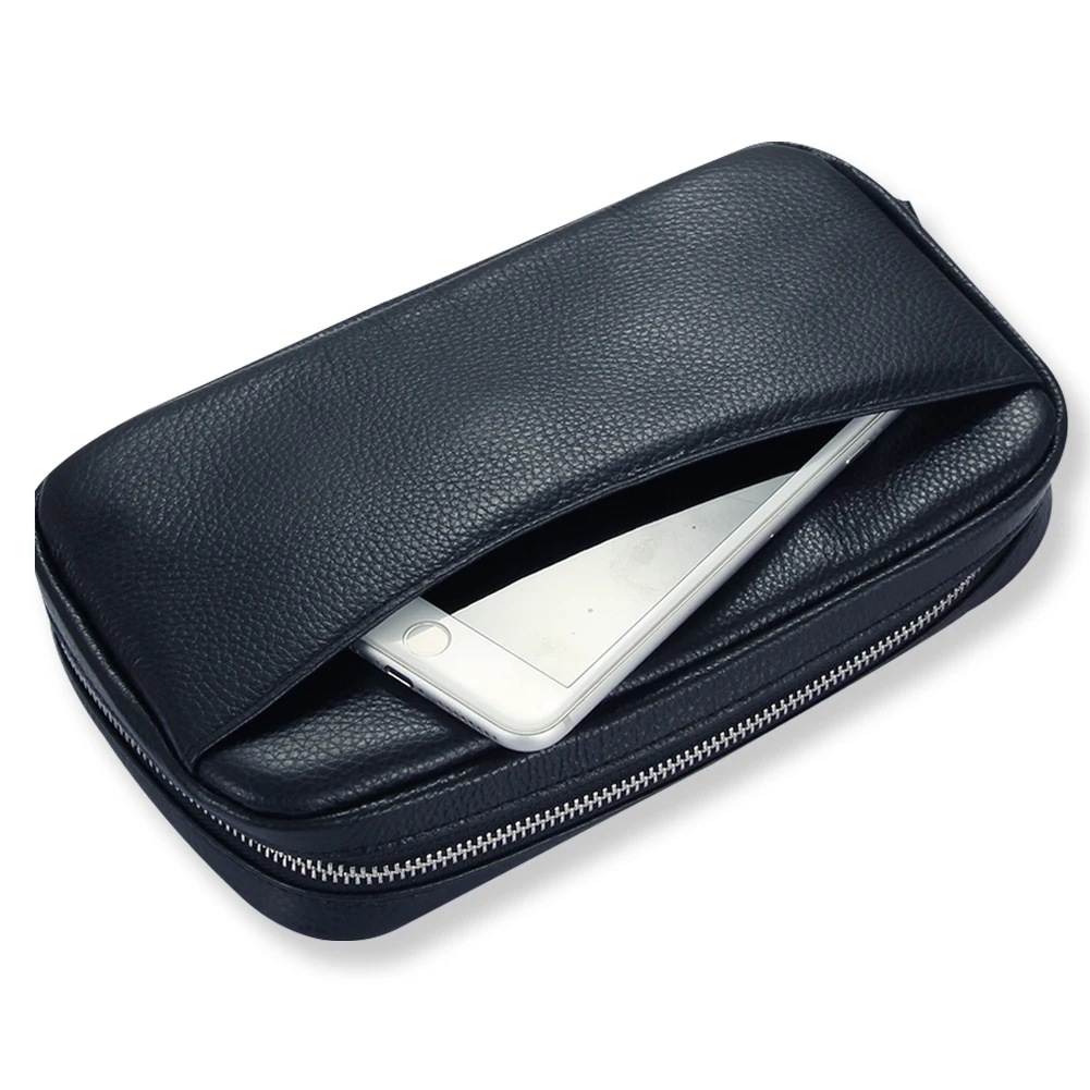 

GALINER Black Travel Humidor Leather Cigar Case Portable Cigar Humidor Box Multiple Pockets Cigar Bag Smoker Best Gift Box