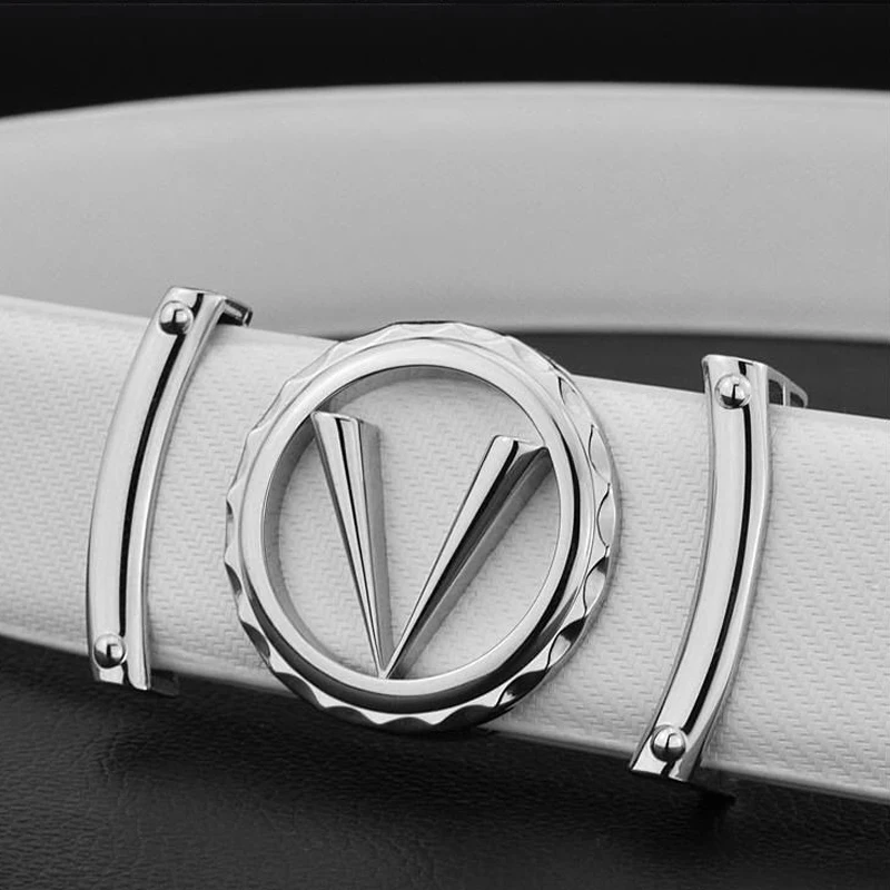 bekeleBOLO Men's Belt Cow Leather Belts Brand Fashion Automatic Buckle Black Genuine for Men 3.4cm Width N71314 | Аксессуары для