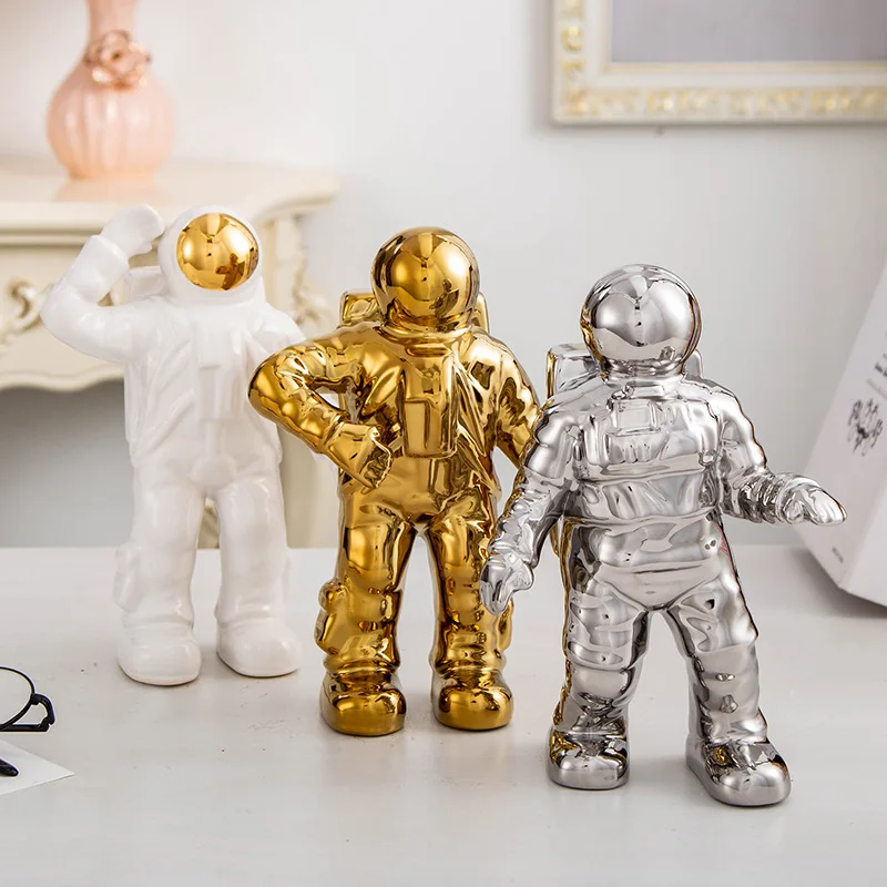 Современная керамика астронавт украшение ремесла скульптура для дома гостиной