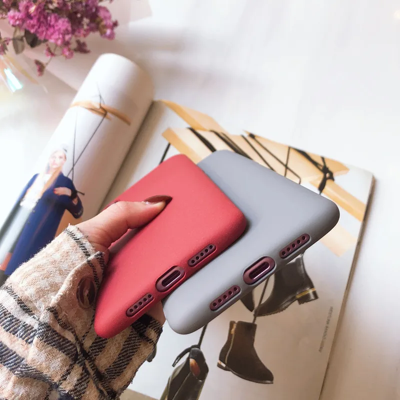 Матовый однотонный фиолетовый чехол для телефона Xiao mi Red Note 4A 4X5 5A 6 6A 7 8 8SE 9 9SE Lite Pro