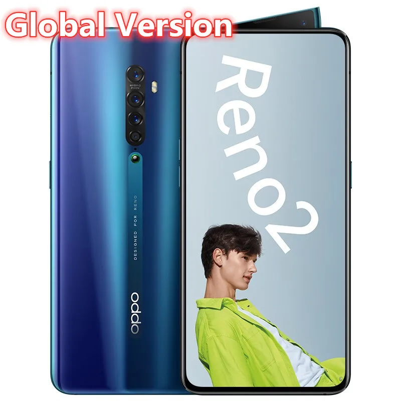 Мобильный телефон Oppo Reno 2 20x zoom глобальная версия NFC VOOC 3 0 сканер отпечатка пальца
