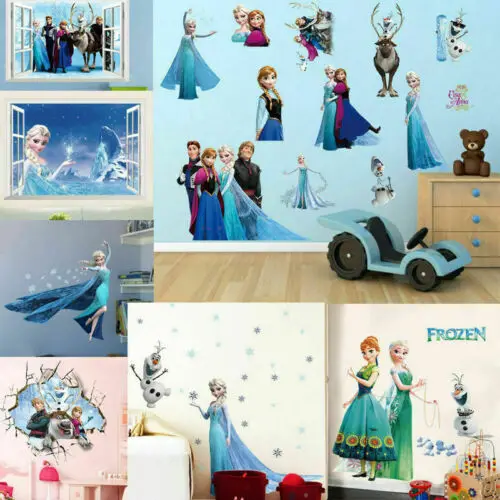 Дисней Замороженные мальчики и девочки Наклейки на стены спальни/Классические