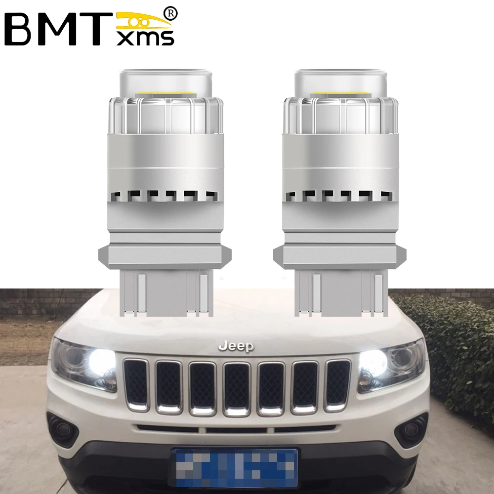 

BMTxms 3157 лм фотолампы Canbus 2011, фонари заднего хода T25/5 Вт, Автомобильные стоп-сигналы, белые для Jeep Compass 2016-, дневные фонари