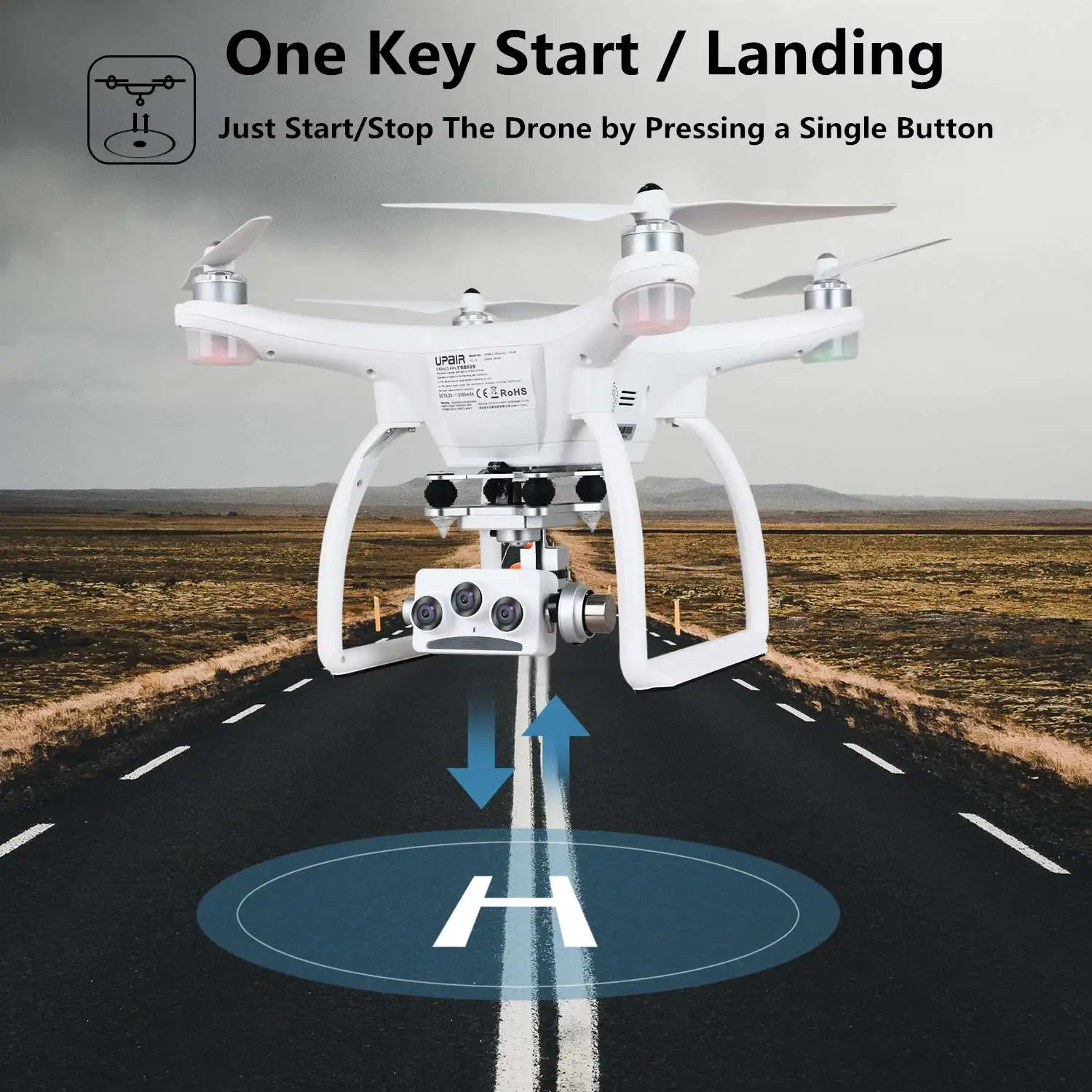 UPair 2 ультразвуковая камера 5,8G 1 км FPV 3D+ 4K+ 16 МП с карданом gps оптическое позиционирование RC Квадрокоптер Дрон RTF