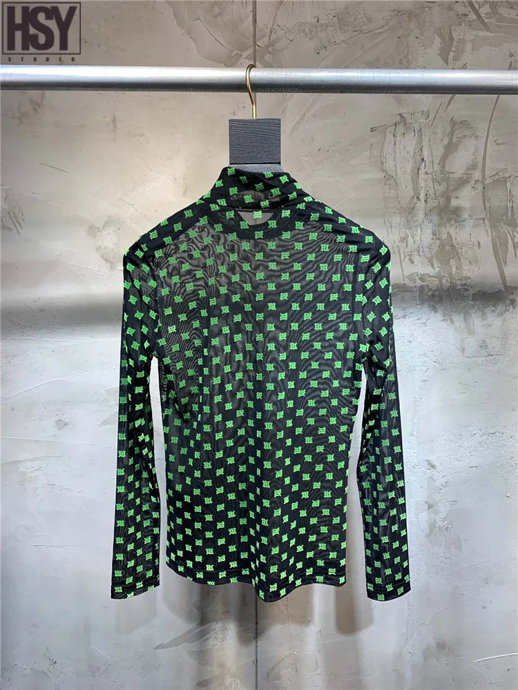 【HSY】2019 Осенняя Новая женская уличная базальная верхняя зеленая трехмерная
