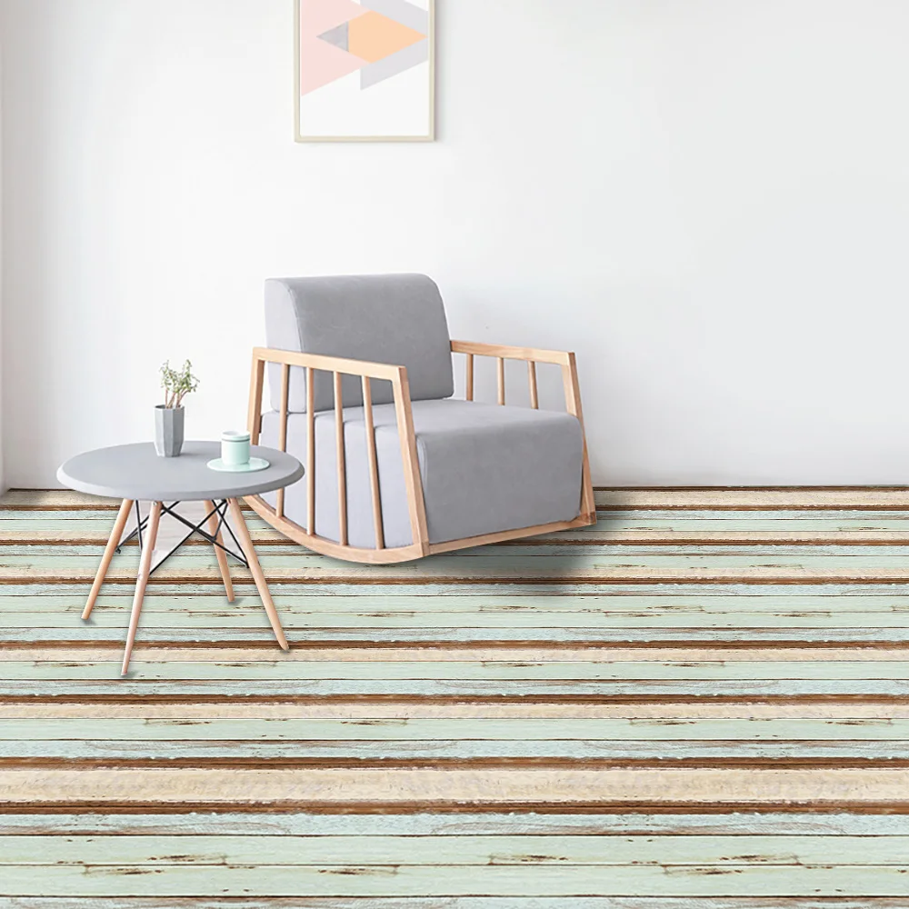 

Color Wood Grain Floor Stickers Floor Wallpaper Waterproof Wear-Resistant Self-Adhesive Floor Tile Living Room Bedroom EWF050