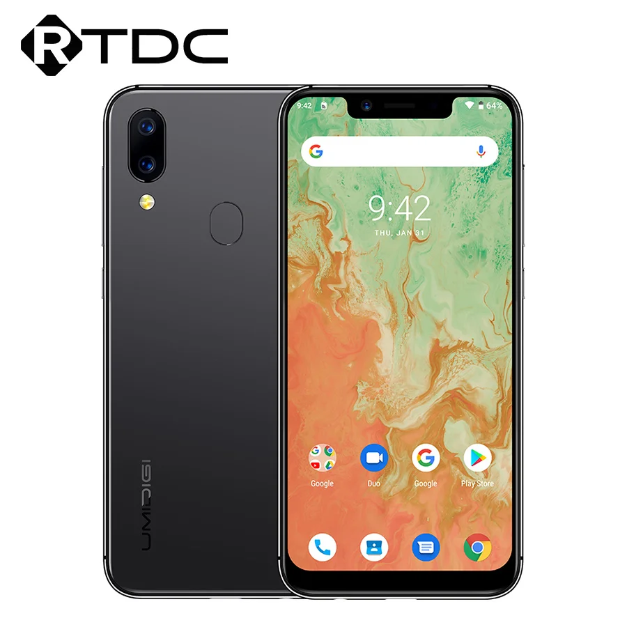 UMIDIGI A3X смартфон с 5 дюймовым дисплеем четырёхъядерным процессором MT6761 ОЗУ 3 ГБ ПЗУ