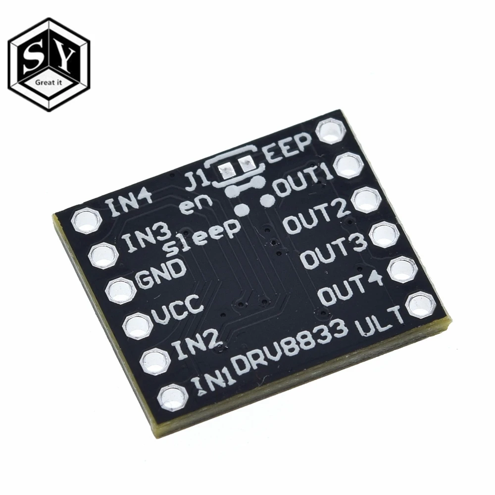 1 шт. Great IT DRV8833 2 канальная плата модуля драйвера двигателя постоянного тока 5 А 3 в